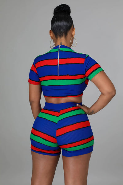 Fun With Me Striped Short Set