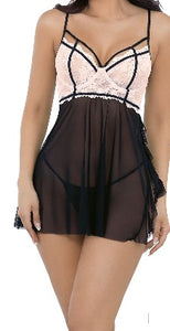 Hint of Pink Babydoll Set